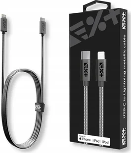 Kabel USB NEXT ONE NEXT ONE Kabel Metallic USB-C / Lightning MFi 1,2 m space gray - Kable USB - miniaturka - grafika 1