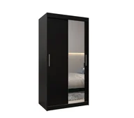 Szafy - Szafa przesuwna garderoba TOKYO 2 100 gł. 62 Czarny / Czarny - miniaturka - grafika 1