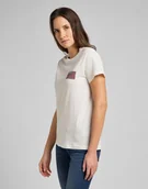Koszulki i topy damskie - DAMSKI T-SHIRT LEE CREW NECK TEE ECRU L41LYGNQ 112109069 - Lee - miniaturka - grafika 1