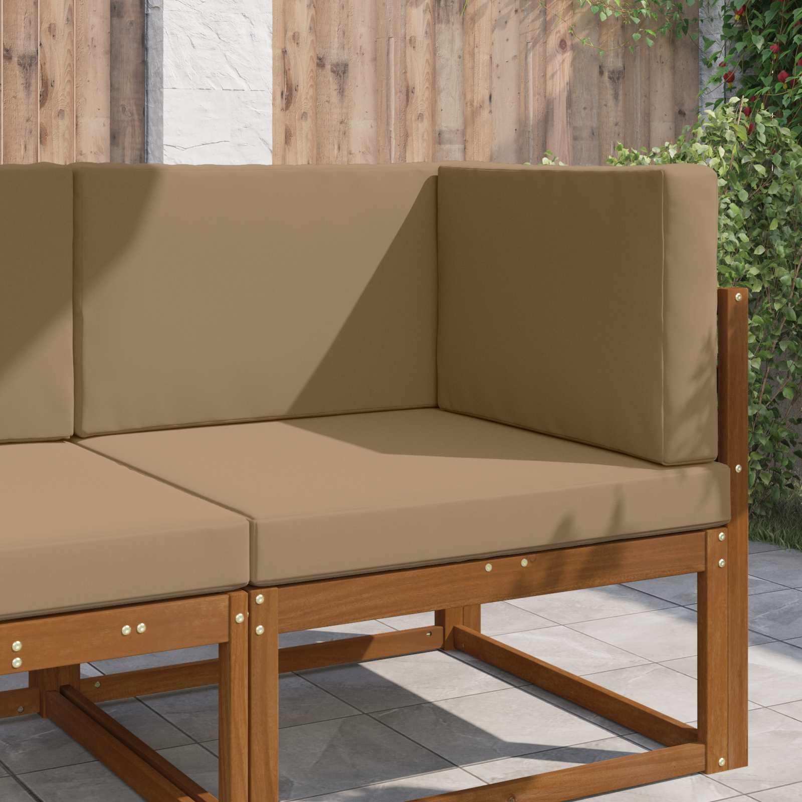 vidaXL Poduszka do sofy na zewnątrz 3 pcs Ciemnoszary Poliester 900871