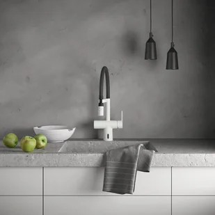 Damixa Silhouet Bateria kuchenna wysoka bezdotykowa biały mat 741622100 - Baterie kuchenne - miniaturka - grafika 1