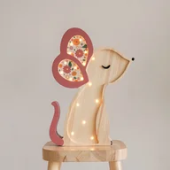 Lampy pozostałe - Drewniana Lampka Myszka - Edycja Wiosenna - miniaturka - grafika 1