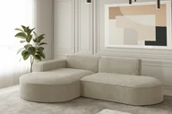 Narożniki - Sofa w kształcie L narożnik MODENA tkanina Ascot beżowy lewy - miniaturka - grafika 1