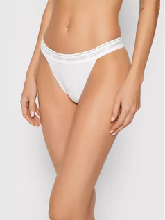 Majtki damskie - Calvin Klein Underwear Figi brazylijskie 000QF5834E Biały - grafika 1