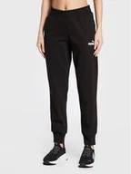 Spodnie sportowe damskie - Puma Spodnie dresowe Essenstials 586839 Czarny Regular Fit - miniaturka - grafika 1