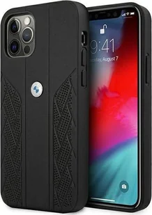 BMW Etui BMW BMHCP12LRSPPK iPhone 12 Pro Max 6,7" czarny/black hardcase Leather Curve Perforate - Etui i futerały do telefonów - miniaturka - grafika 1
