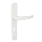 Klamki - Domino Klamka z szyldem Econom biała - miniaturka - grafika 1