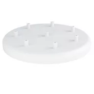 Akcesoria do oświetlenia - Duża metalowa osłonka sufitowa fi30cm lakierowana w kolorze białym strukturalnym - na siedem przewodów Kolorowe Kable - miniaturka - grafika 1