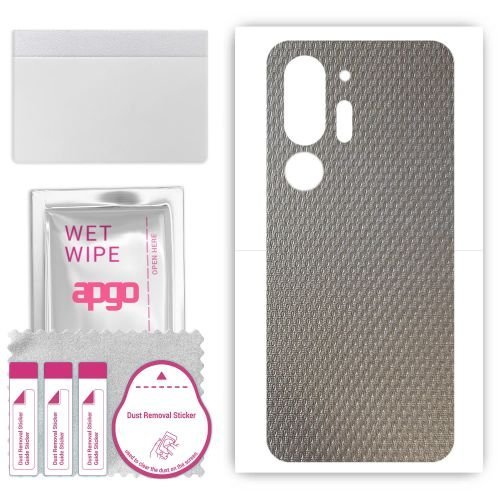 folia naklejka skórka strukturalna na TYŁ do HTC U24 Pro - Aluminium krople - apgo SKINS