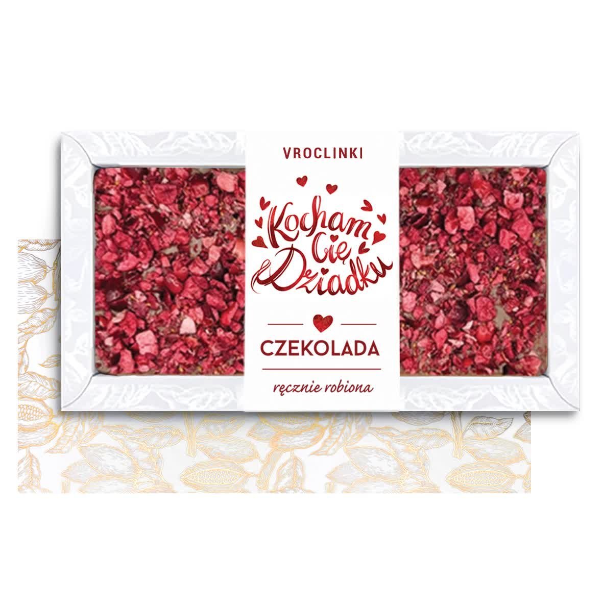 Czekolada Mleczna z Żurawiną na Dzień Babci i Dziadka (80g)