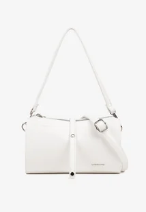 Biała Torebka Mała Listonoszka z Suwakiem Paskiem i Rączką Lumineae - Torebki damskie - miniaturka - grafika 1