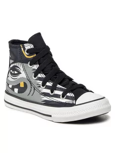 Converse Buty chłopięce szary Chuck - 27 372729C_WHITE/BLACK/GOLD-27 - Buty dla chłopców - miniaturka - grafika 1