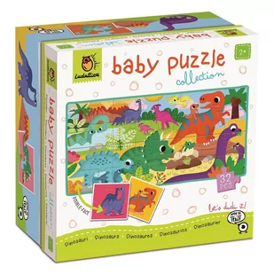 Dwustronne puzzle dla najmłodszych 2+ Dinozaury Ludattica - Puzzle - miniaturka - grafika 1