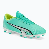 Piłka nożna - Buty piłkarskie męskie PUMA Ultra Play FG/AG electric peppermint/puma white/fast yellow - miniaturka - grafika 1