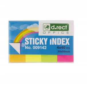 DRect Zakładki indeksujące 20x50mm papierowe kartonik - Notesy i bloczki - miniaturka - grafika 1