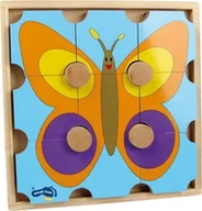 Układanki dla dzieci - Small Foot Design Puzzle dla dzieci - Niedźwiadek i Motylek - miniaturka - grafika 1