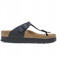 Sandały damskie - Birkenstock Papillio Gizeh Platform Vegan 1027367 Czarne 41 - miniaturka - grafika 1