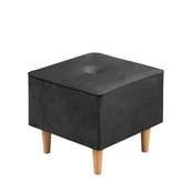 Pufy i podnóżki - Pufa do fotela podnóżek w stylu skandynawskim Floki Antracytowy - miniaturka - grafika 1