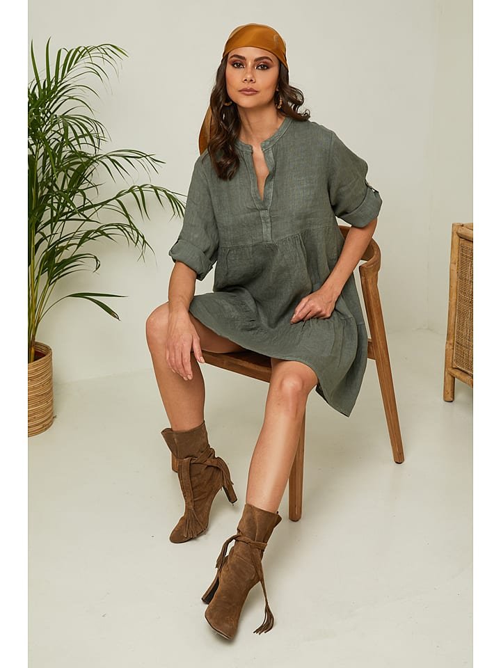 Fleur de Lin Lniana sukienka 