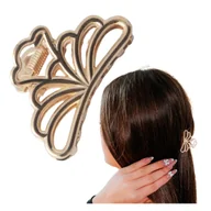 Ozdoby do włosów - Klamra do Włosów Złota Mała Spinka Muszelka Metalowa Lekka i Wytrzymała - miniaturka - grafika 1