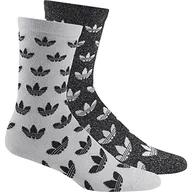 Skarpetki damskie - adidas Damskie skarpety Mon Full Gl CRW, czarny/szary dwa, XXL, Czarny/szary dwa, XXL - miniaturka - grafika 1