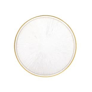 Talerz MONZE transparentny ze złotą obwódką 21 cm - Talerze - miniaturka - grafika 1