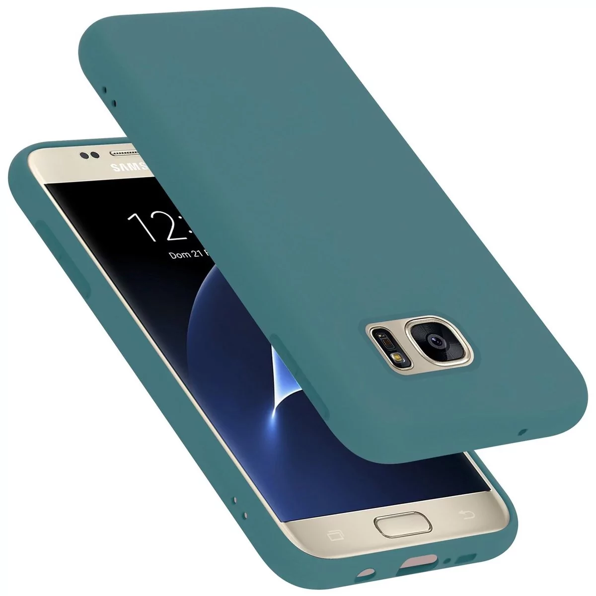 Pokrowiec Do Samsung Galaxy S7 Etui w LIQUID ZIELONY TPU Silikon Case Cover  Obudowa Ochronny Cadorabo - Ceny i opinie na Skapiec.pl