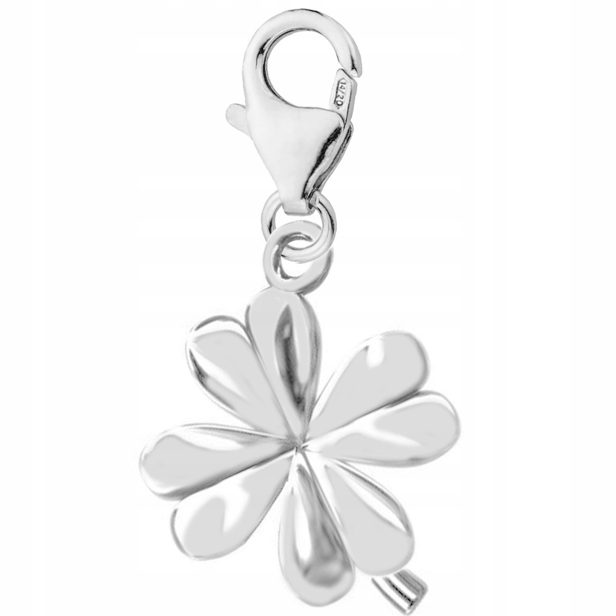 Zawieszka Srebrna z Koniczyną Czterolistna Koniczyna Clover Liść SREBRO 925