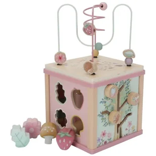 Drewniana kostka edukacyjna Fairy Garden, Little Dutch - Zabawki interaktywne dla dzieci - miniaturka - grafika 1