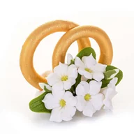 Dodatki do ciast w proszku - Figurka cukrowa dekoracja na tort weselny ślub Obrączki z dzwonkami - miniaturka - grafika 1