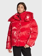 Kurtki damskie - Calvin Klein Jeans Kurtka zimowa J20J219838 Czerwony Oversize - miniaturka - grafika 1