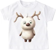 Koszulki dla dziewczynek - Koszulka dla dziecka ze świątecznym zwierzątkiem zwięrzątko5 - miniaturka - grafika 1