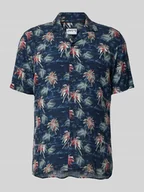 Koszule męskie - Koszula biznesowa o kroju slim fit z kołnierzem z połami - miniaturka - grafika 1