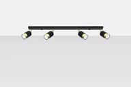 Lampy sufitowe - Sollux Lighting Plafon NERO 4 czarny/złoty - miniaturka - grafika 1