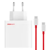 Ładowarki do telefonów - Ładowarka OnePlus SuperVOOC 120W USB-C + USB z Kablem Biała - miniaturka - grafika 1