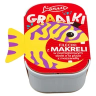 Konserwy i dania rybne - GRAAL Graalki Fileciki z makreli w pomidorowym sosie a'la pizza z mozzarellą 110 g - miniaturka - grafika 1