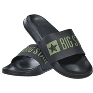 Klapki i japonki męskie - Klapki męskie sportowe BIG STAR miękkie lekkie na plaże basen SS174359 czarny - miniaturka - grafika 1