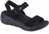 Sandały damskie - Skechers Skechers Go Walk Arch Fit Sandal - Polished 140264-BBK - 40 - miniaturka - grafika 1