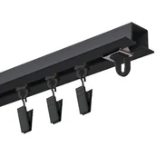 Karnisze - Karnisz DECASTYL MS Zero pojedynczy żabka 150 cm Czarny - miniaturka - grafika 1