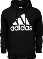 Bluzy męskie - Adidas Bluza męska adidas Essentials French Terry Big Logo Hoodie czarna IC9363 S - miniaturka - grafika 1