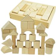 Sortery dla dzieci - Duże drewniane klocki Sorter konstrukcyjne naturalne - miniaturka - grafika 1