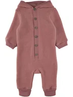 Pajacyki dla niemowląt - mikk-line Wełniany kombinezon w kolorze szaroróżowym - miniaturka - grafika 1