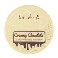 Pudry do twarzy - LOVELY Creamy Chocolate Loose Powder Czekoladowy, matowy puder brązujący do twarzy i ciała z ekstraktem z Nasion Kakao 8g - miniaturka - grafika 1
