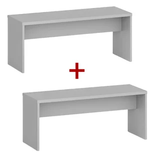Ławka szatniowa 1+1 GRATIS, 1000 mm, szara - Wyposażenie sportowe i gimnastyczne - miniaturka - grafika 1