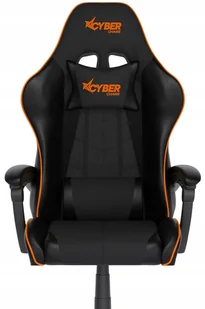FOTEL GAMINGOWY CYBER CHAIRS SELECT ORANGE - CZARNY - BIUROWY - Fotele gamingowe - miniaturka - grafika 1