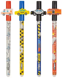 Długopis wymazywalny STRIGO pojazdy 0,5mm mix wzorów wkład niebieski 1szt. /SSC186/ - Długopisy - miniaturka - grafika 1