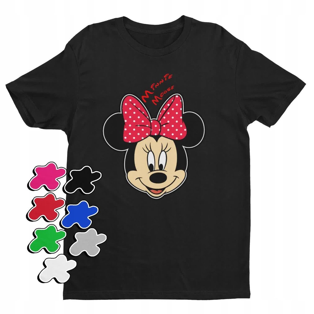 Koszulka T-Shirt Dziecięca Z Nadrukiem Myszka Miki Minnie Różne -L 146-152