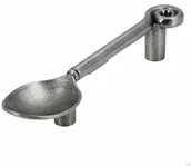 Zawiasy, okucia i inne akcesoria - Uchwyt meblowy podłużny 1052 64 Łyżka Antyczny Srebrny - miniaturka - grafika 1