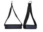 Atlasy do ćwiczeń - Uchwyt do wyciągu czarny materiałowy - miniaturka - grafika 1