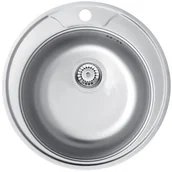 Zlewozmywaki z baterią - Deante Zlewozmywak Twist 1-komorowy + bateria zlewozmywakowa stojąca ZHCA0813 - miniaturka - grafika 1